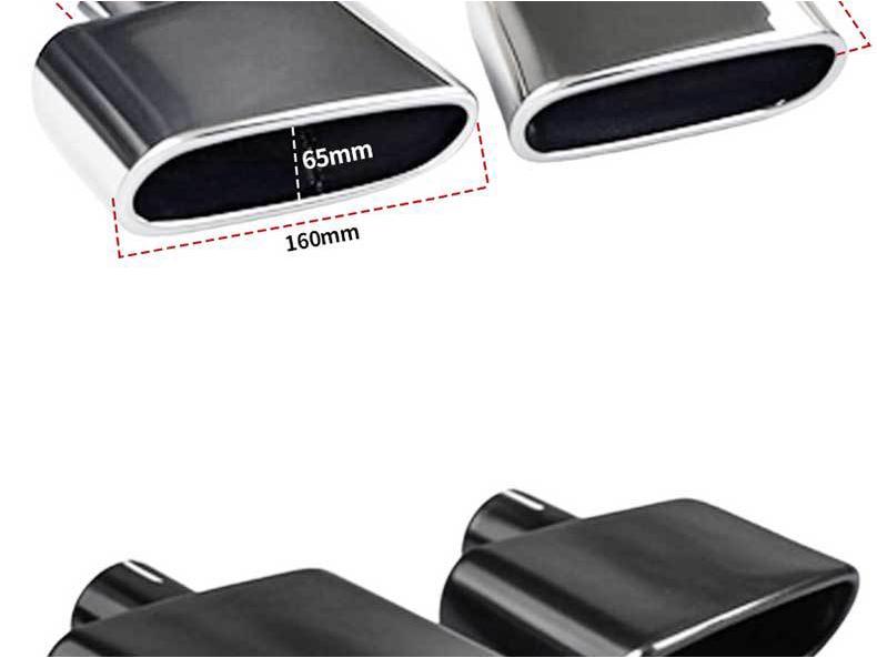 Автомобильная черная титановая выхлопная труба из нержавеющей стали с квадратным выходом для BMW