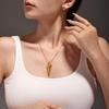 Полая Раковина Двухслойное Нержавеющая Сталь Ожерелье - Вдохновленное Океаном Легкая Роскошь, Не Тускнеющее