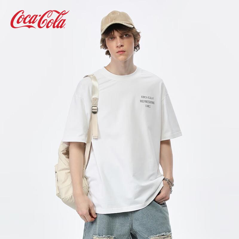 Мужская футболка Coca-Cola 2026 Summer с принтом в стиле distressed, с коротким рукавом