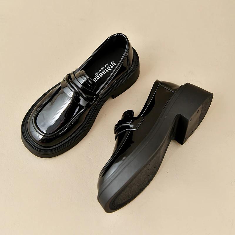 Новые туфли для студентов в японском стиле, туфли в стиле Лолиты для косплея для женщин/девочек, модные черные/кофейные туфли на платформе 2024