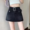 Classic Versatile Youthful Stream Short Skirt Package Hip Skirt A-line Ultra Short Halter Skirt Pants Skirt Ladies Summer Fashion Denim Short Skirt