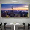 New York City Sunset And Night View Poster Canvas Painting Skline Manhattan Landscape Wall Art Pictures Living Room Home Decor