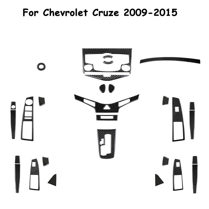 Автомобильные аксессуары, интерьерные замочные скважины из углеродного волокна, панель для кондиционирования воздуха, декоративные наклейки для Chevrolet Cruze