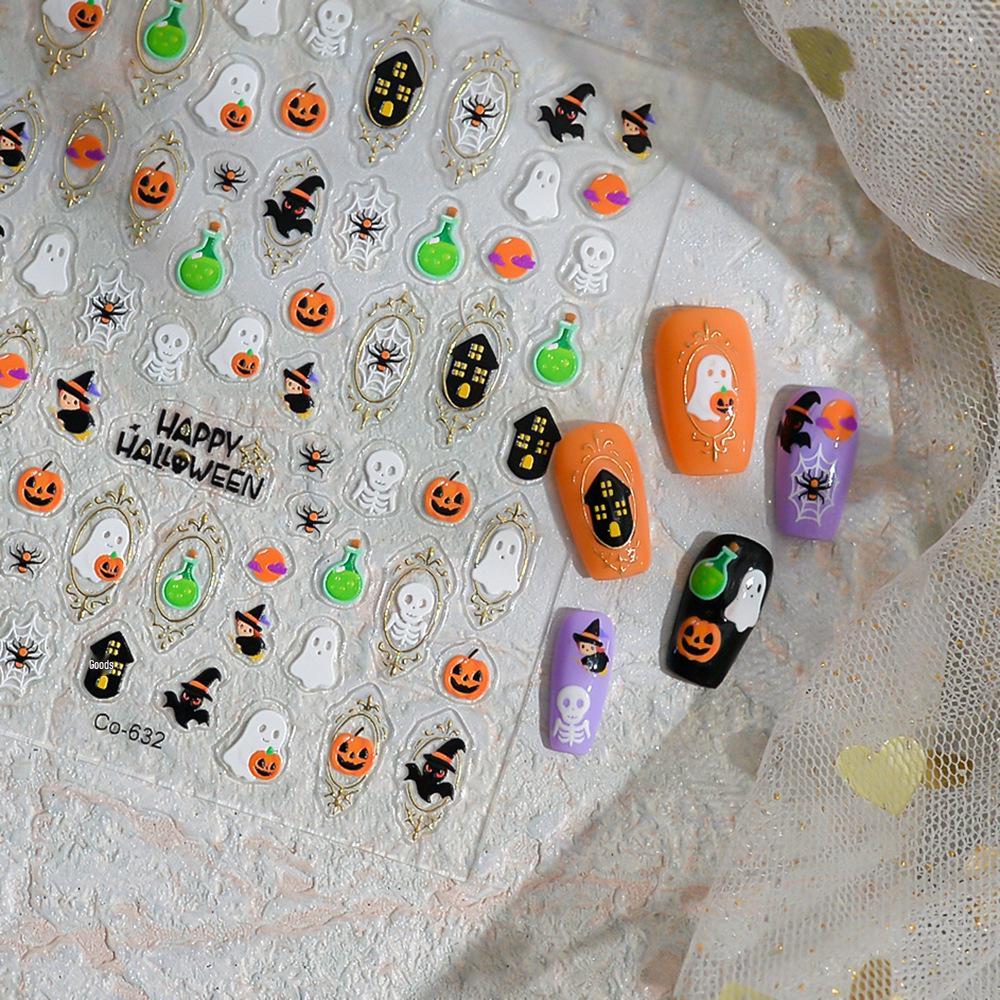 Best-Selling Halloween Nail Stickers: Pumpkins, Ghosts & Spiders