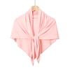 Solid Color Cotton Triangle Scarf Muslim Hijab Shawls Woman Soft Wraps Lady Fashion Causal Turban Islamic Jersey Headband