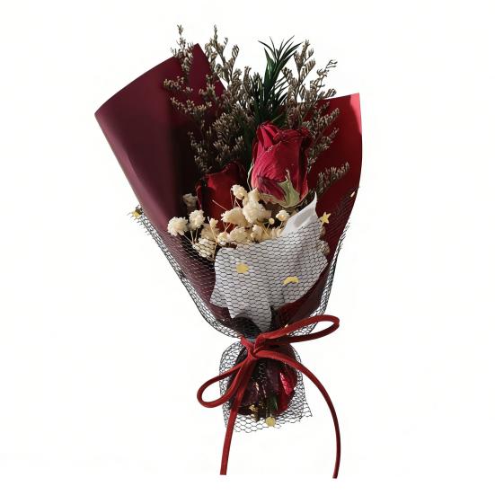 Мини-букет из сушеных цветов Сушеная гипсофила Роза Декорация Маленький цветочный букет Романтический День святого Валентина