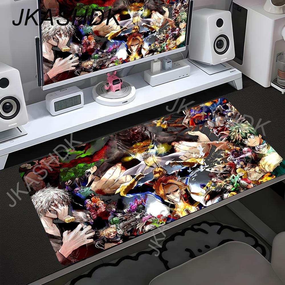 90x40cm Mouse Pad My Hero Academia Keyboard Mat Gaming Accessories Deskmat Natural Rubber Anti-slip Soft Office Tapis De Souris
