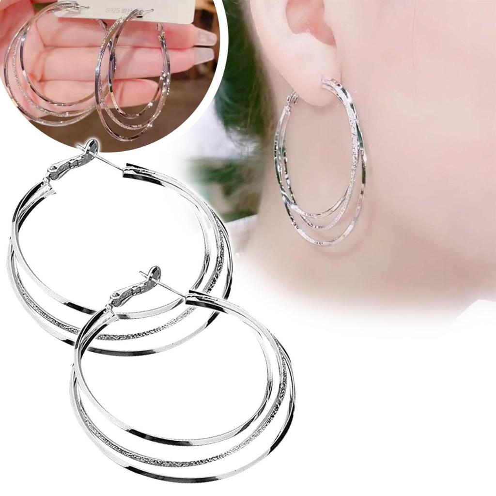 Женские серьги с легким покрытием круглой формы в подарок женщинам