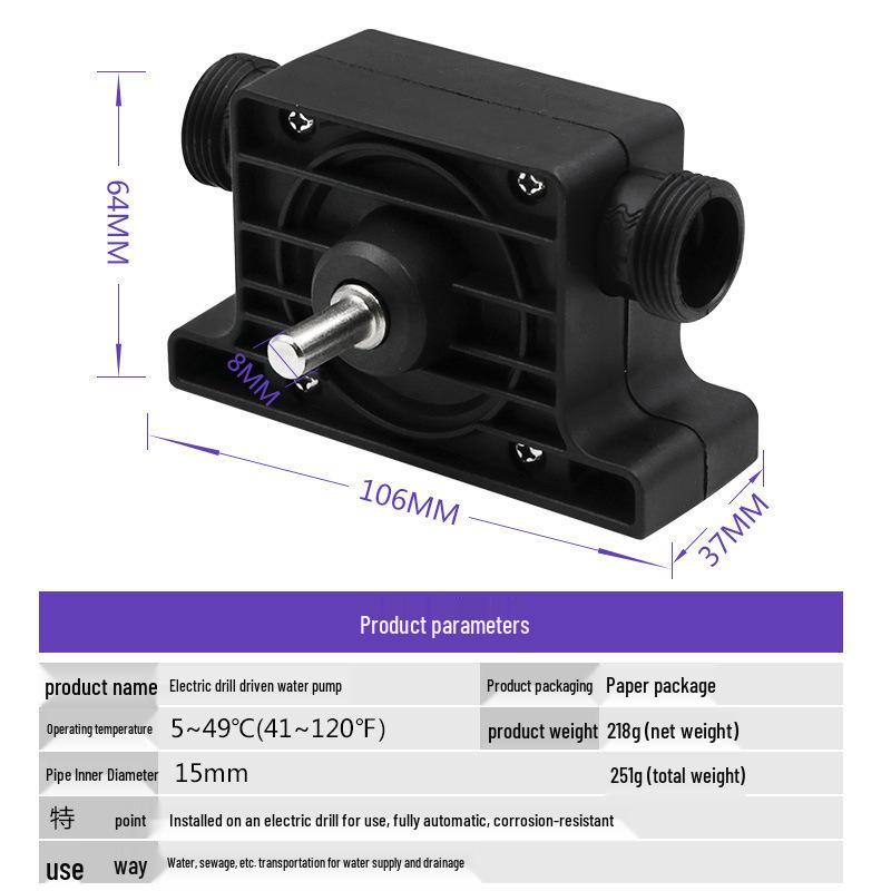 Cross-Border Drill Converts to Mini Water Pump with Oil Pump & Modification Kit