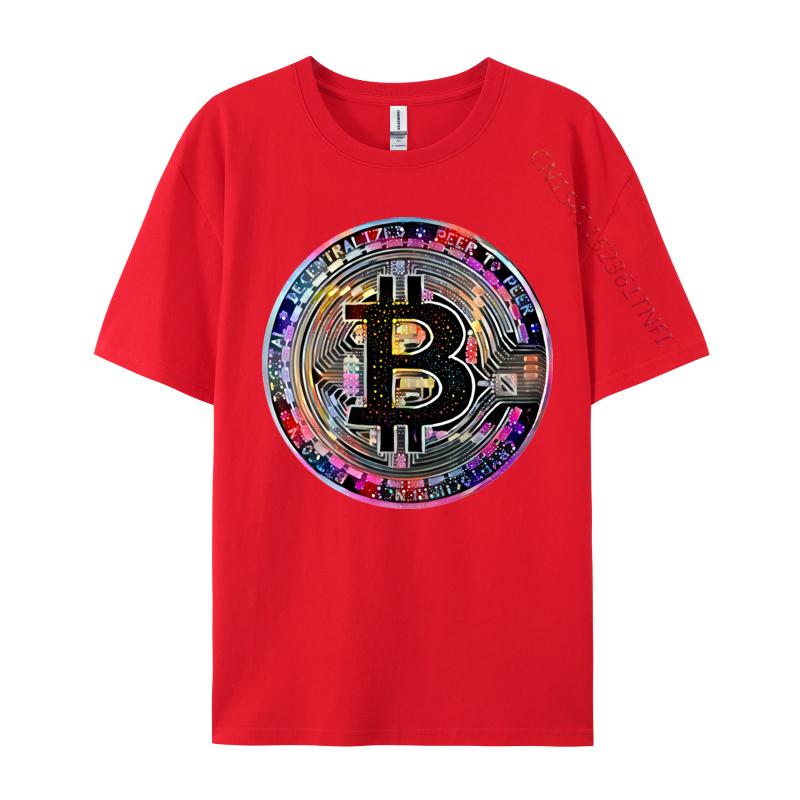Bitcoin Btc Coin In 80S T Shirts Top Tees For Men 3d Printed T Shirts Mens Street Loose Sweatshirt TShirt