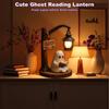 Cute Ghost Reading Lantern Resin Ghost Reading Book Lamp Halloween Ghost Night Light Ghost Halloween Decor