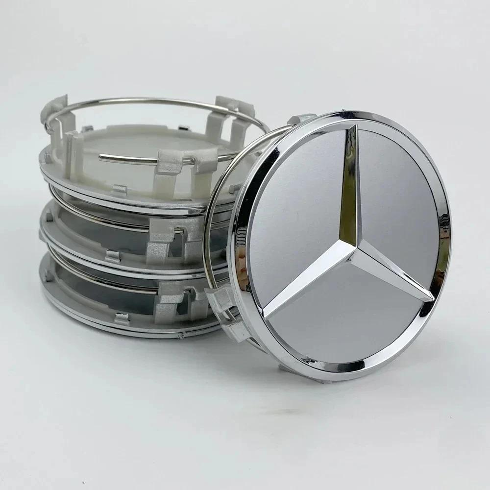 Hot 4Pcs 75MM Car Wheel Hub Center Badge Cap Covers for Mercedes Benz AMG a C GLA GLC Universal Fit Wheel Center Caps A171400