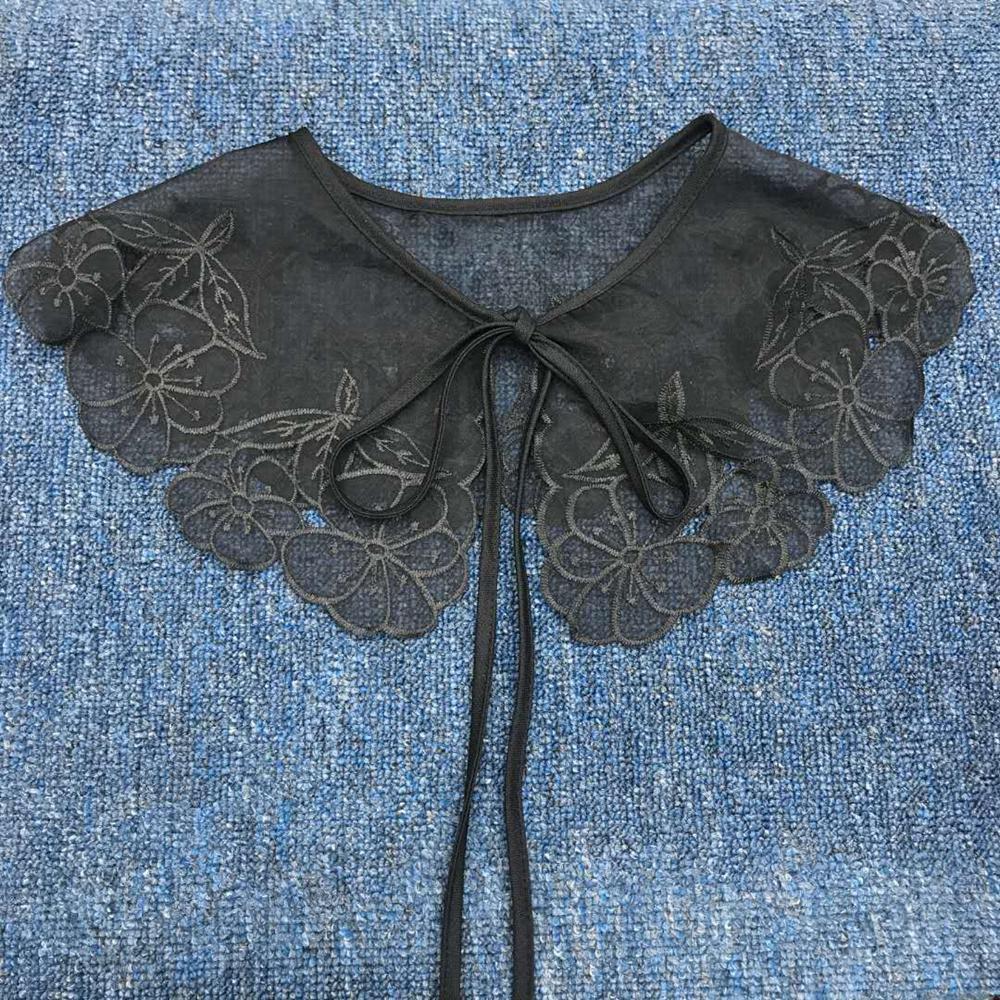Cotton Lace Hollow Girl Shawl For Women Apparel Sewing Lace Neckline Clothing Decoration Fake Collar