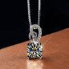 Sunflower Lab Moissanite Diamond Pendant Real 925 Sterling Silver Charm Party Wedding Pendants Necklace for Women Bridal Jewelry