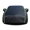 Black Oxford Cloth Car Cover: Full Coverage, Dustproof, Rainproof, Reflective Strips, Heat Insulation, Sunshade.