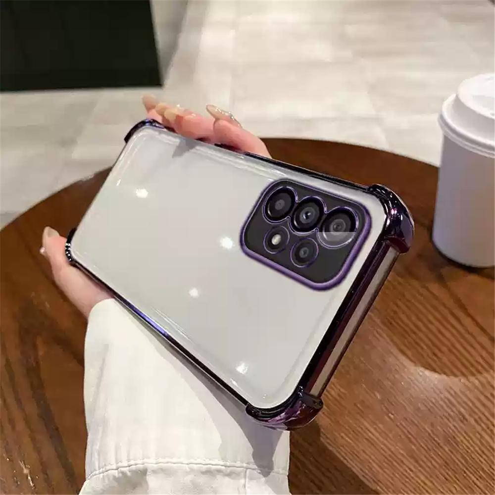 Роскошный противоударный чехол для телефона Samsung A13 A23 A33 A53 A73 A12 A22 A32 A52 A52S A51 A02S A03S Core Прозрачный силиконовый бампер