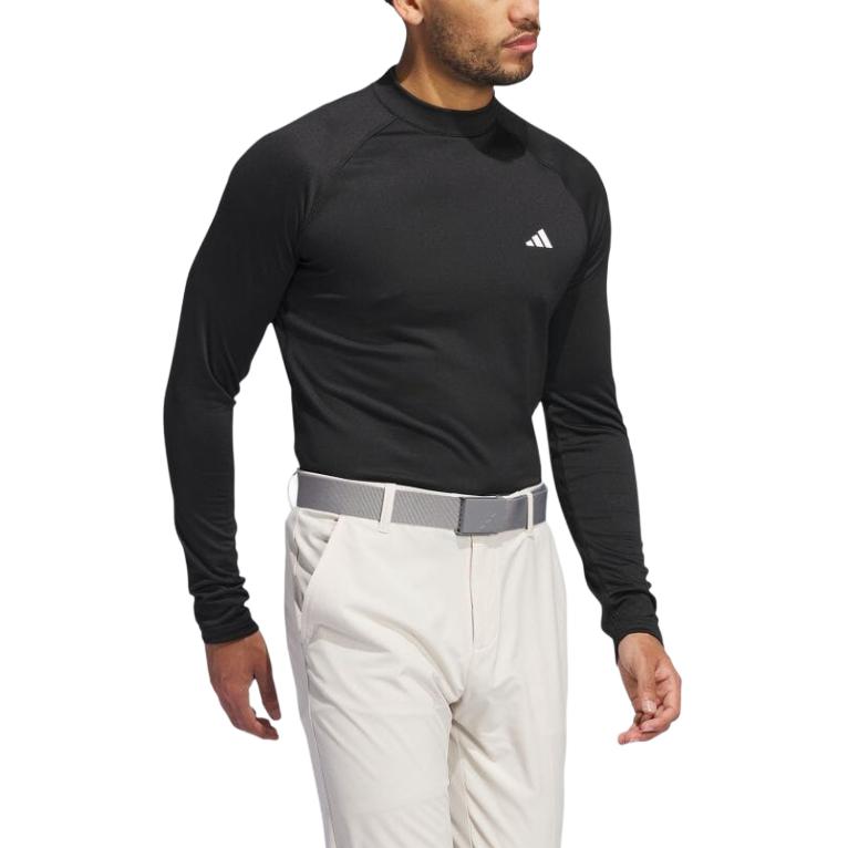 Adidas Cold.Rdy Mock Neck свитер Простая удобная футболка с длинным рукавом Мужские топы Черный IW1388