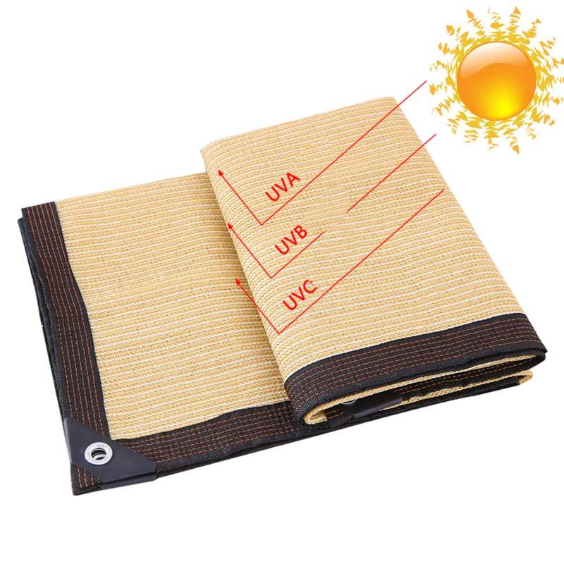 Уличная Защита от УФ Лучей Хаки HDPE 150GSM Солнцезащитная Сетка Защита от Солнца Садовый Растениеводческий Навес Садовые Постройки Солнцезащитный Навес Беседка Тент