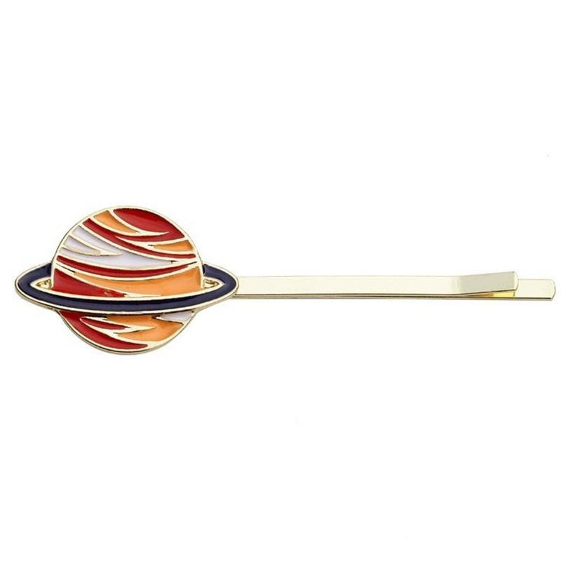 Заколки для волос из цинка, 3D-заколки для волос в виде планеты, астронавта, кролика, модные женские аксессуары для волос