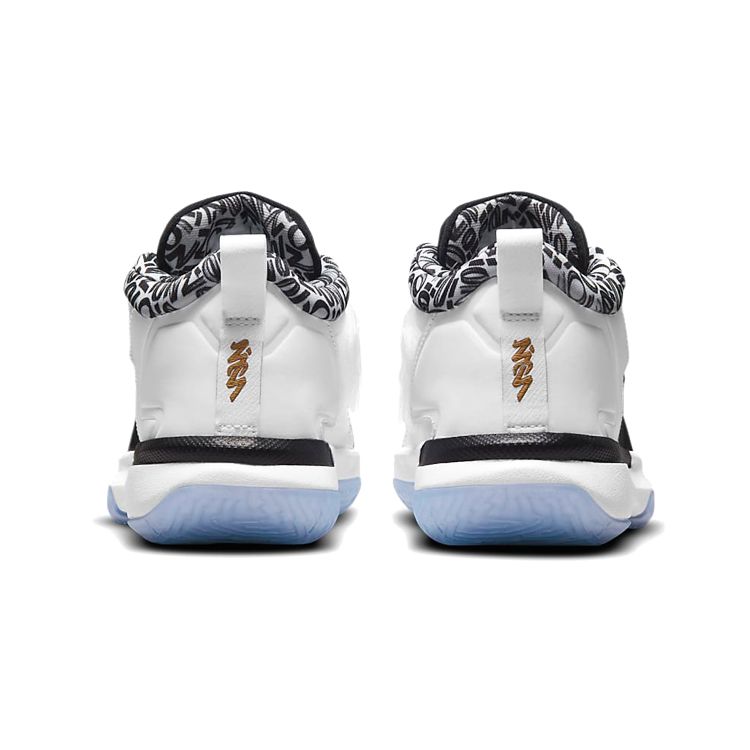 Air Jordan Zion 1 PS Gen Zion Детские кроссовки Белый Черный Металлик-Золотой DC2024-002