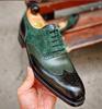 Мужские формальные кожаные туфли большого размера, остроносые оксфорды, ретро, деловые, профессиональные мужские туфли, модные кожаные туфли с вставками