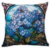 New Vintage Floral Pillowcase Creative Colored Glass Printed Home Sofa Car Cushion Pillowcase