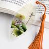 Chinese Archaic  Bookmarks Plastic Leaf Vein Bookmark Landscape Painting Bookmarks  Friends