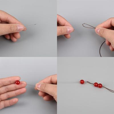 Набор из 5 игл для бисера, нержавеющая сталь, DIY булавки для бисера, игла с большим глазком, игла для бисера, инструмент для изготовления ювелирных изделий для начинающих