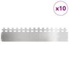 Lawn Edging 10 Pcs 103 X 0.05 X 22 Cm Stainless Steel Silver