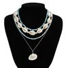 Pendant Conch Clavicle Chain Pearl Starfish Choker Vintage Shell Multilayer Necklace  Women