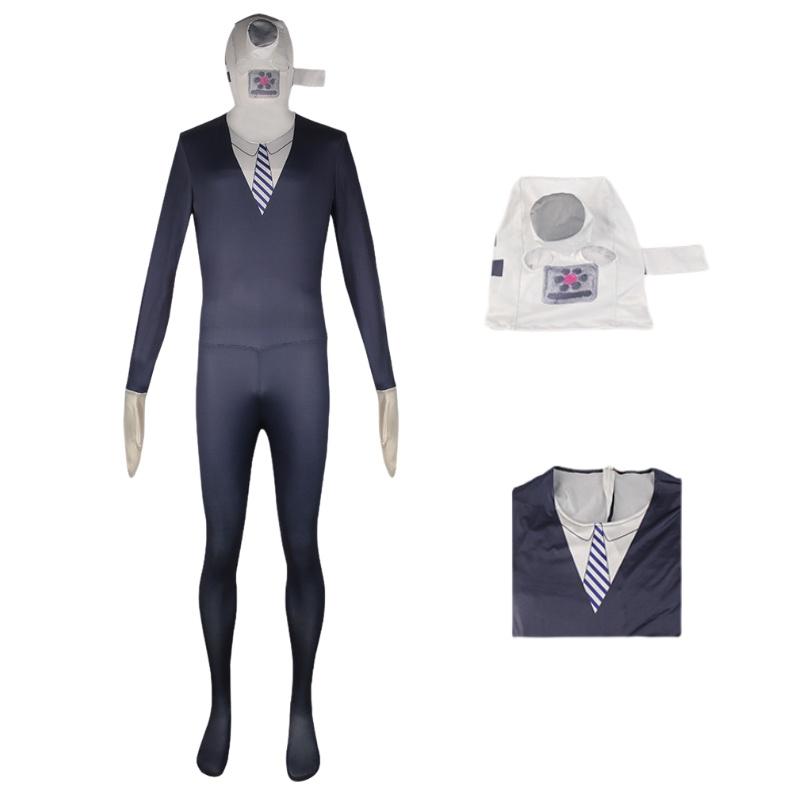 Косплей-комбинезон по игре Skibidi Toilet, идеально подходящий для Хэллоуина