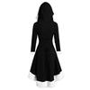 Женское платье с длинными рукавами, капюшоном, пэчворк-подолом и нерегулярными длинными рукавами