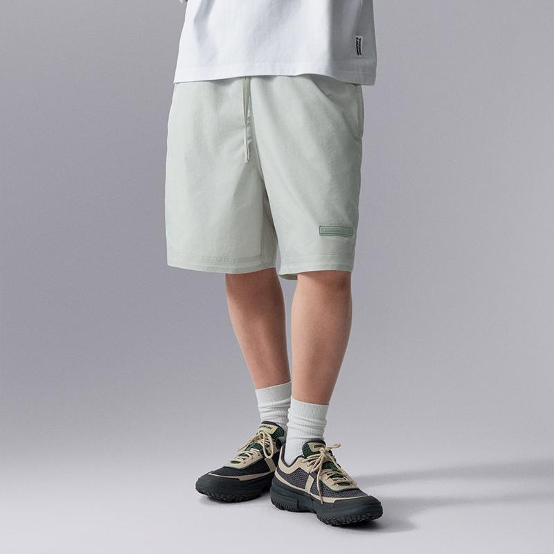 Li Ning CF Series Solid Color Lace-Up Comfortable Breathable Sports Shorts Men Shorts AKSU643-4