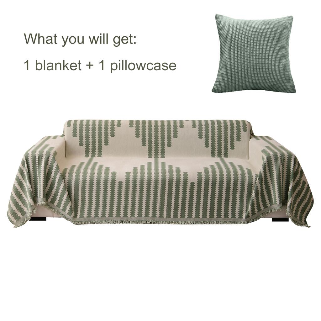 Чехлы на диван для дивана Бохо Чехлы на диван Шенилловое одеяло Хаки Геометрический ромбический ромбовидный Чехлы на диван для секционного дивана L-образной формы