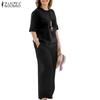 Summer Outfits Womens Blouse and Pants Casual Two Piece Suit Set
