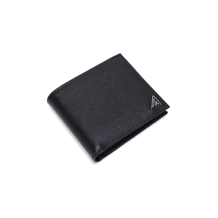 PRADA Saffiano Cow Leather Wallet Money Unisex Black 2MO738-QHH-F0002