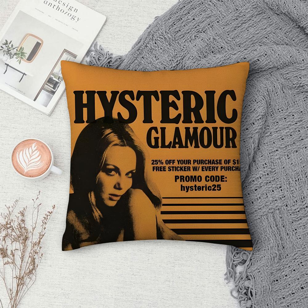 Hysteric Glamour Girl Наволочка Декоративная для Дивана Дома Двусторонняя Печать Плюшевая Квадратная Декоративная Наволочка для Подушки Декор Подушки Чехол