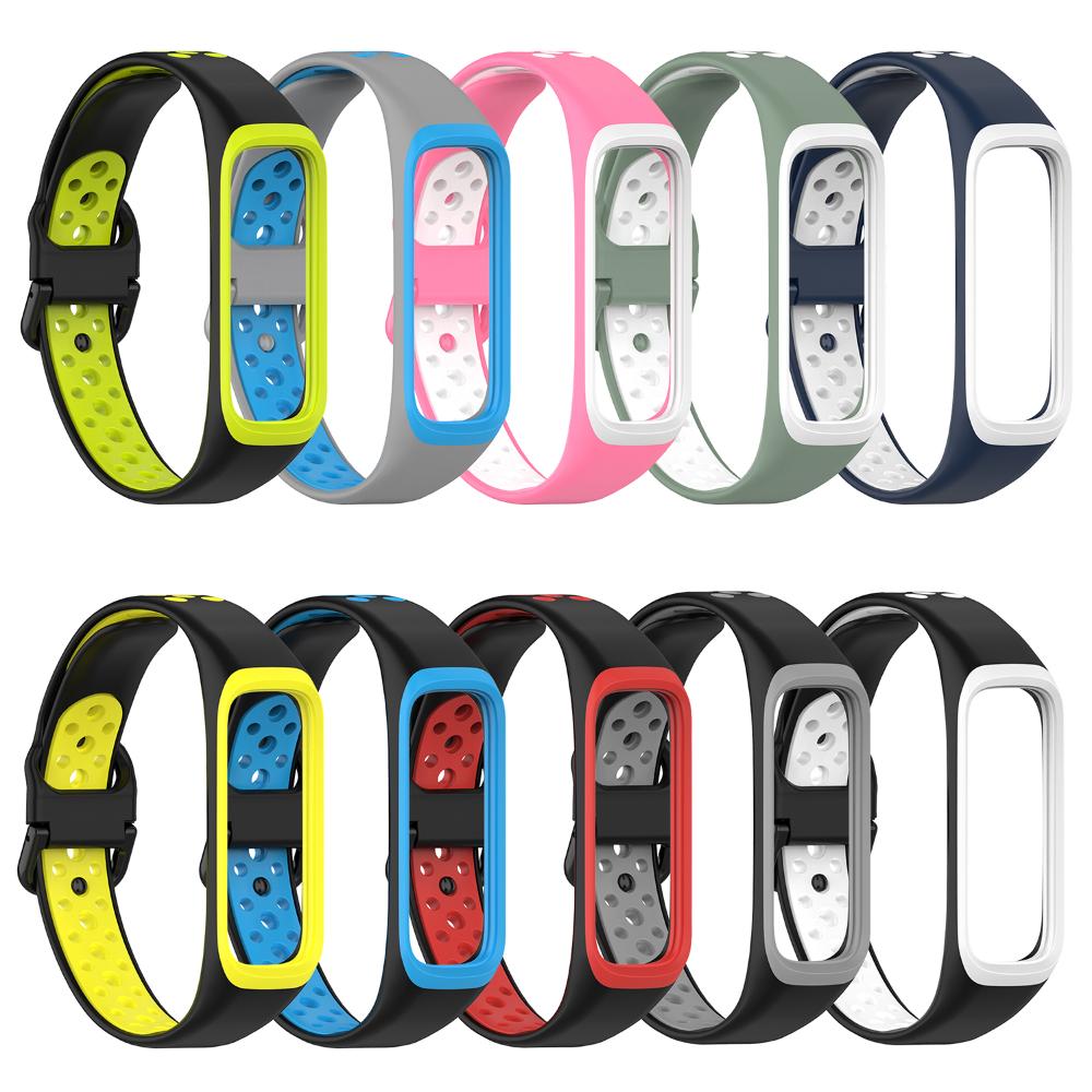 Sport Double Color Watchband Replacement Strap Silicone Bracelet