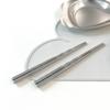 Детские вакуумные палочки для еды из нержавеющей стали, серебряные, один предмет, 2 шт.