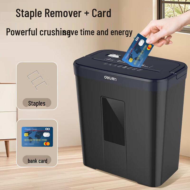 Электрический настольный шредер Deli для бумаги и карт, P-4