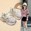 Спортивная обувь для девочек весна и лето сетчатая обувь для девочек 2025 новая обувь одинарная сетка принцесса детская обувь для пап сетка дышащая