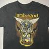 Хлопковая черная футболка унисекс с коротким рукавом группы Lamb Of God