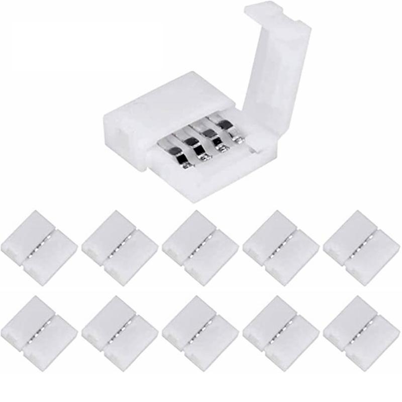 Ленточный свет RGB светодиодная лента разъем 10 мм соединение для SMD 5050 удлинительный провод RGB светодиодная лента бесплатная сварка 10 шт./лот 4Pin изящные ювелирные изделия