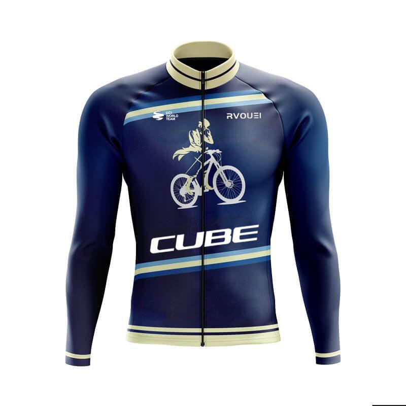 2026 Autumn Breathable Cycling Suit Set Rvouei Cube Team Long Sleeve Men MTB Bike Clothing Autumn Bicycle Clothes Maillot Ropa Ciclismo