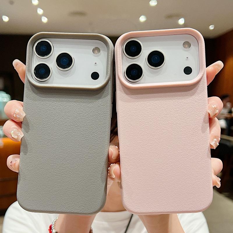 Мягкий ТПУ чехол с текстурой кожи, противоударный, для iPhone 17 Air 16 15 Pro Max 12 13 14 15 Pro 11, однотонный силиконовый чехол, Fundas