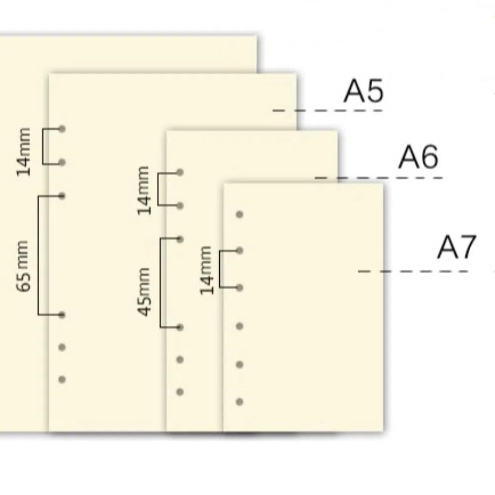 6 отверстий внутренний сменный спиральный скоросшиватель бумага 80 листов тетрадь индекс внутренняя страница офис школьные принадлежности