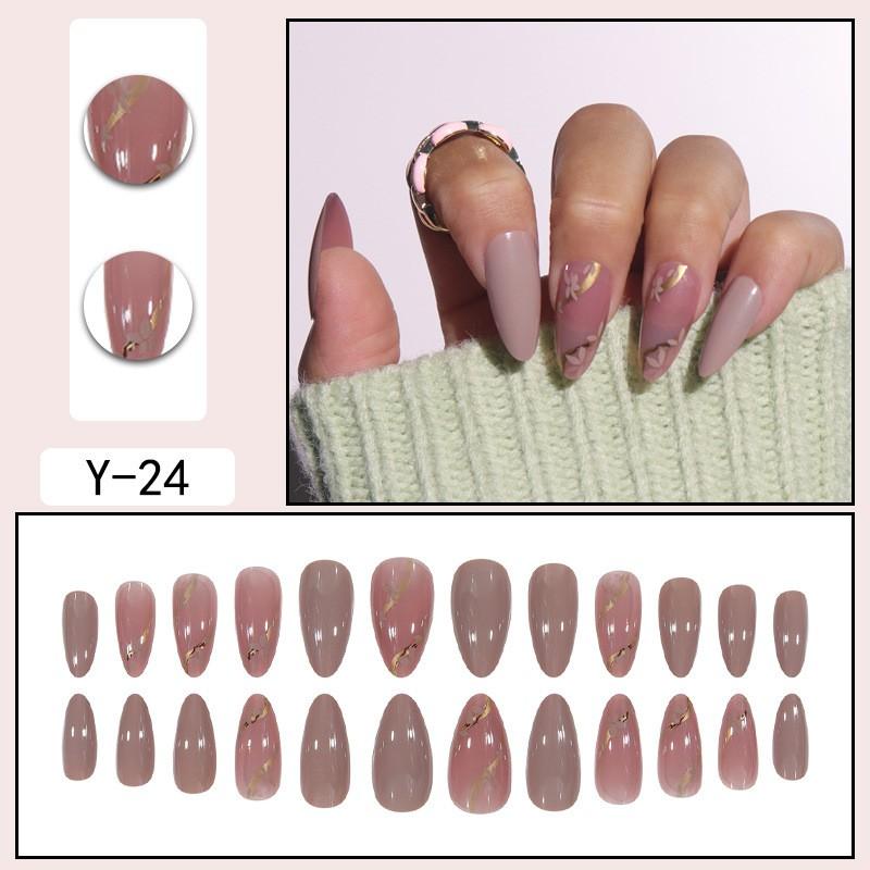 Reusable Press-On Nails With Cat Eye Effect Gradient Design Women Sweet Chic Style Wearable Nail Tips