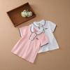 Girls Polo Shirt Summer Short Sleeves Tops Children Cotton T-shirt Turn-down Collar Clothing 4-12 Years Kids Cute Clothes