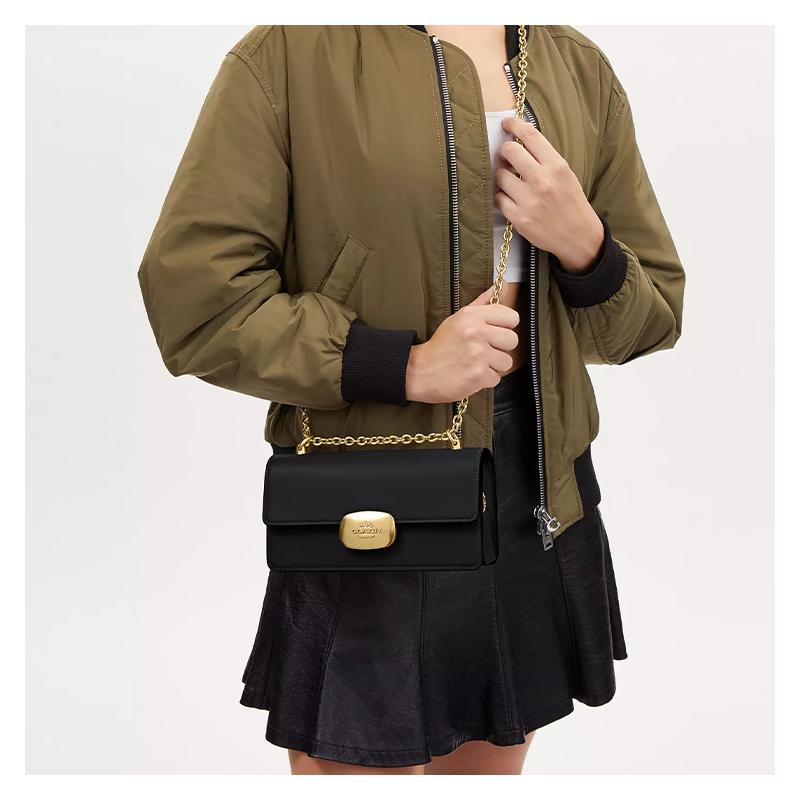 COACH Eliza 23 solid color non-detachable shoulder strap calfskin shoulder crossbody bag medium women's