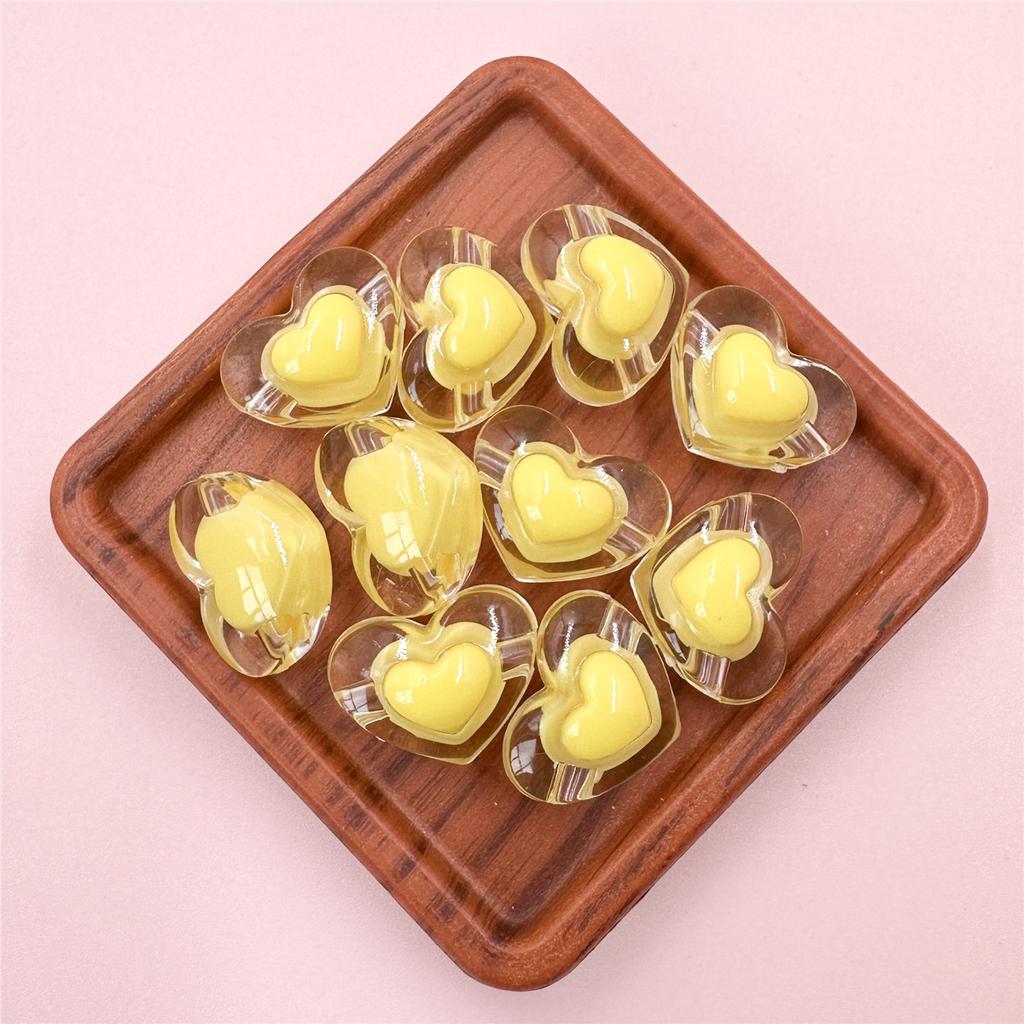 10Pcs Jewelry Making13*17mm Loose Beads Heart Crafts DIY For Necklace Bracelet Pendant